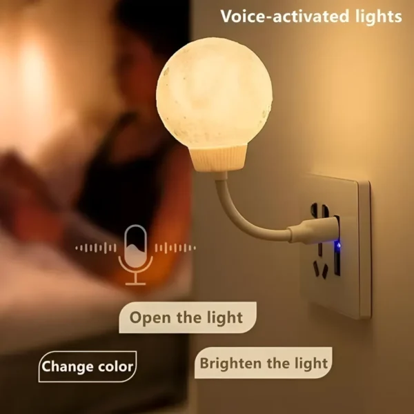 Moon Light Voice Controlled LED Lamp